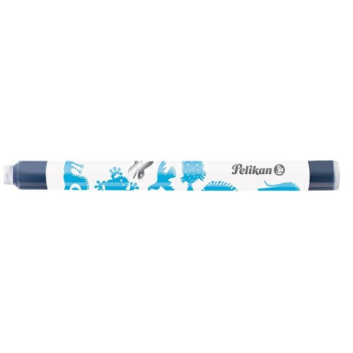 Tintenpatrone für Griffix Schulfüller P1RB mit Motiv Tiere königsblau löschbar Pelikan 960559 (PACK = 2x5 STÜCK) Produktbild Default L