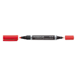 Folienstift Lumocolor duo 348 F+M 0,6mm fein + 1,2mm mittel rot wasserfest Staedtler 348-2 Produktbild