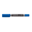 Folienstift Lumocolor duo 348 F+M 0,6mm fein + 1,2mm mittel blau wasserfest Staedtler 348-3 Produktbild Additional View 4 S
