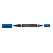 Folienstift Lumocolor duo 348 F+M 0,6mm fein + 1,2mm mittel blau wasserfest Staedtler 348-3 Produktbild Additional View 3 S