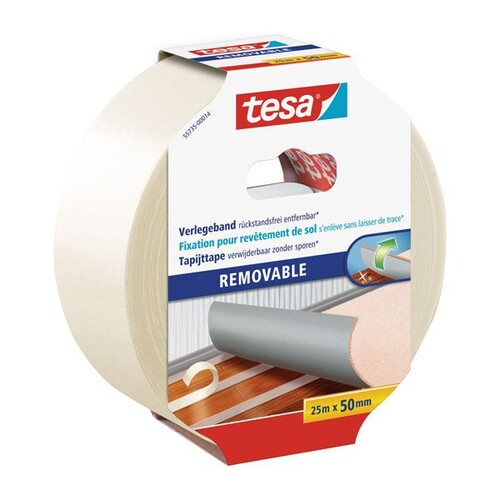 Verlegeband 50mm x 25m beidseitig klebend rückstandsfrei entfernbar Tesa- 55735-00014-11 (RLL=25 METER) Produktbild Additional View 2 L