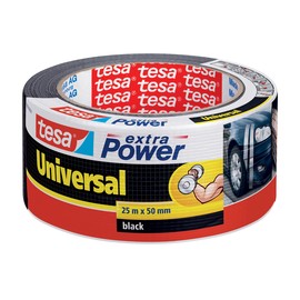 Gewebeband extra Power Universal 50mm x 25m schwarz Tesa 56388-00001-07 (RLL=25 METER) Produktbild