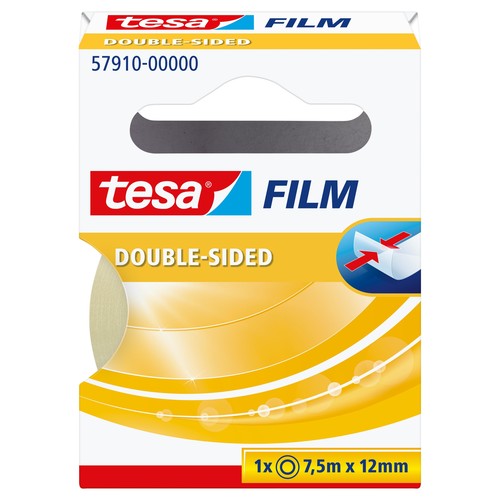 Klebeband doppelseitig 12mm x 7,5m transparent Tesa 57910-00000-00 (RLL=7,5 METER) Produktbild Additional View 1 L