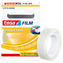 Klebeband doppelseitig 12mm x 7,5m transparent Tesa 57910-00000-00 (RLL=7,5 METER) Produktbild