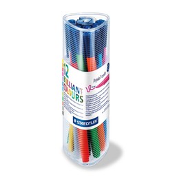 Fasermaler Triplus Color 323 Etui 1,0mm Dreikant sortiert Staedtler 323PR12 (PACK=12 STÜCK) Produktbild