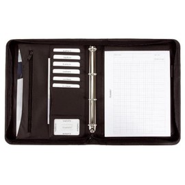 Ringbuchmappe mit Reißverschluss A4 OFFICE SET schwarz Kunstleder Alassio 30060 Produktbild