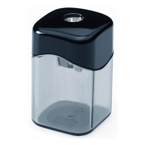 Spitzer einfach mit Behälter eckig hoch schwarz/rauch M+R 0923-0050 Produktbild Front View L