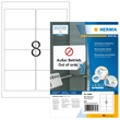 Etiketten Inkjet+Laser+Kopier 96x63,5mm auf A4 Bögen Movables weiß wiederablösbar Herma 10308 (PACK=800 STÜCK) Produktbild
