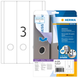 Rückenschilder zum Bedrucken 61x297mm lang breit auf A4 Bögen Movables weiß wiederablösbar Herma 10185 (PACK=75 STÜCK) Produktbild