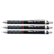 Druckbleistifte mit Gummigriffzone Tikky Set 0,35+0,5+0,7mm schwarz mit Farbcode Rotring S0801310 (SET=3 STÜCK) Produktbild