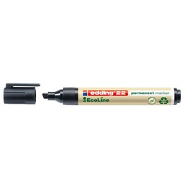 Permanentmarker EcoLine 22 1-5mm Keilspitze schwarz Edding 4-22001 Produktbild