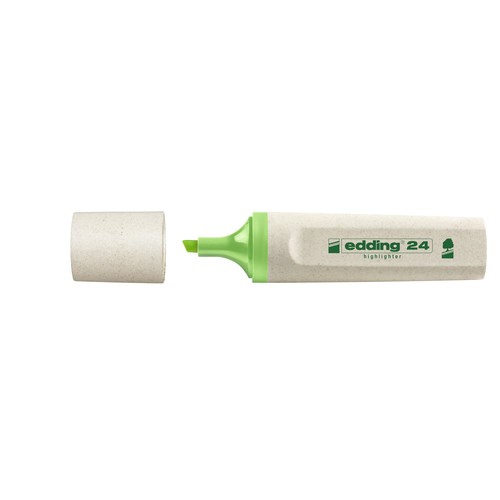 Textmarker EcoLine 24 Highlighter 2-5mm Keilspitze hellgrün Edding 4-24011 Produktbild