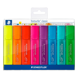 Textmarker Classic 364 Etui 1-5mm Keilspitze sortiert Staedtler 364WP8 (PACK=8 STÜCK) Produktbild