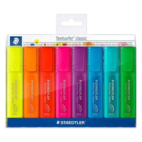 Textmarker Classic 364 Etui 1-5mm Keilspitze sortiert Staedtler 364WP8 (PACK=8 STÜCK) Produktbild