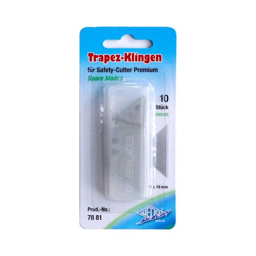 Ersatzklinge Trapez für Safety Cutter 61x19mm Wedo 7881 (DS=10 STÜCK) Produktbild Additional View 1 L