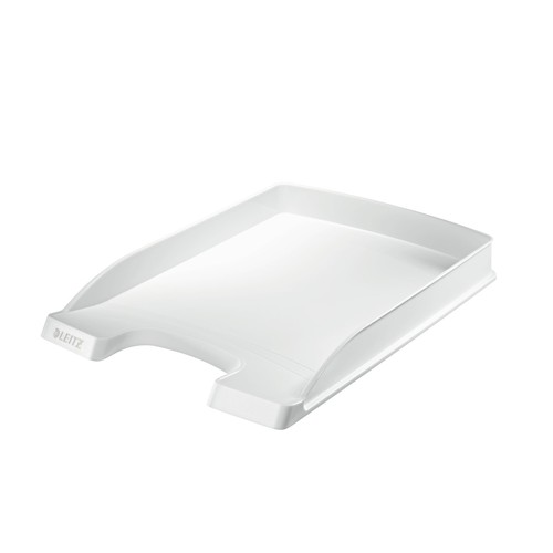 Briefkorb Plus flach für A4 242x32x340mm weiß Kunststoff Leitz 5237-00-01 Produktbild Front View L
