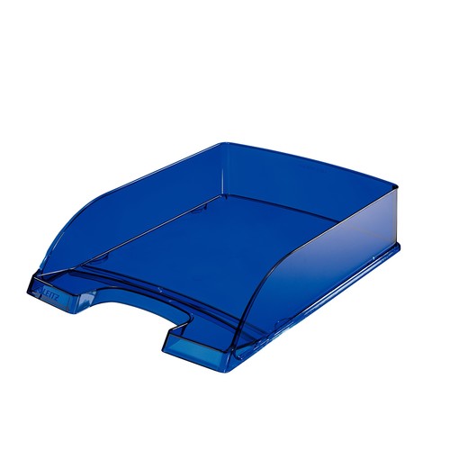 Briefkorb Plus für A4 242x63x340mm blau transparent kunststoff Leitz 5226-00-39 Produktbild Front View L