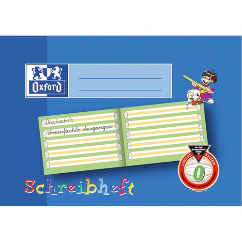 Schreiblernheft Oxford A5 quer Lineatur 0 (Bayern) 16Blatt 90g Optik Paper 10050105 Produktbild Additional View 1 L