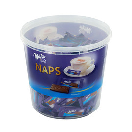 Schokoladentäfelchen Milka Naps Alpenmilch (PACK=207x 4,6 GRAMM) Produktbild