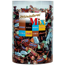 Schokoladenmischung Miniatures Snickers/Mars/Twix oder Bounty (PACK=3000 GRAMM) Produktbild