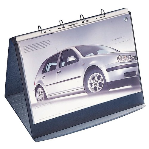 Tisch-Flipchart DURASTAR A4 quer mit 10 Hüllen basaltgrau kunststoff Durable 8567-39 Produktbild Additional View 2 L