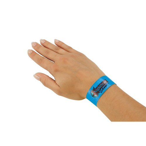 Eventbänder mit Etiketten 26cm neonblau besonders weiches Material Sigel EB211 (PACK=120 STÜCK) Produktbild Additional View 3 L