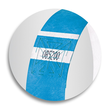 Eventbänder mit Etiketten 26cm neonblau besonders weiches Material Sigel EB211 (PACK=120 STÜCK) Produktbild Additional View 6 S