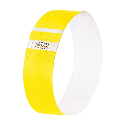 Eventbänder mit Etiketten 26cm neongelb besonders weiches Material Sigel EB213 (PACK=120 STÜCK) Produktbild Additional View 1 L