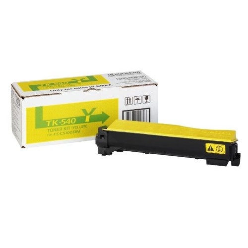 Toner TK-540Y für FS-C5100DN 4000Seiten yellow Kyocera 1T02HLAEU0 Produktbild Front View L