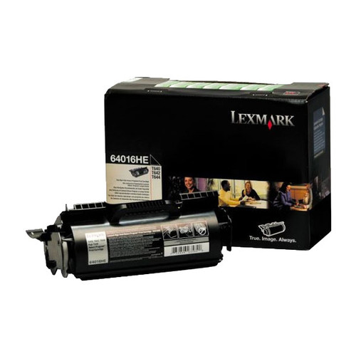 Toner für Optra T640/T642 21000Seiten schwarz Lexmark 64016HE Produktbild Front View L