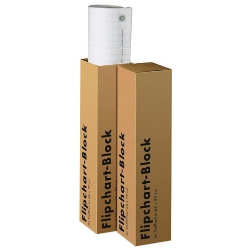 Flipchartblock 20Blatt 65x98cm recycling kariert/blanko Landré 100050589 (PACK=5 STÜCK) Produktbild Additional View 1 L
