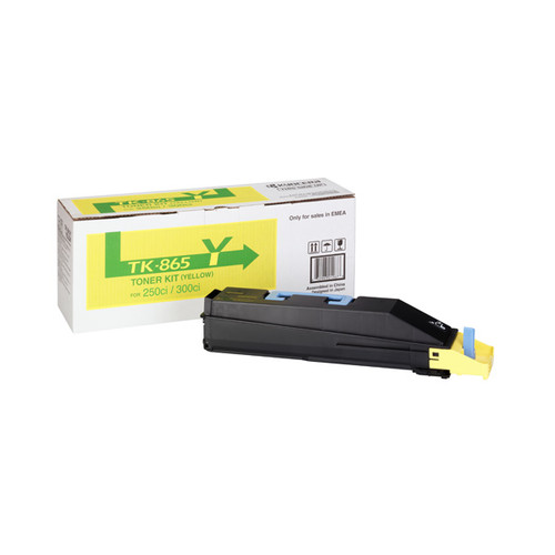 Toner TK-865Y für TASKalfa 250/300ci 12000Seiten yellow Kyocera 1T02JZAEU0 Produktbild Front View L