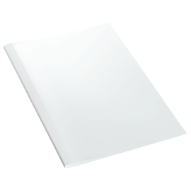 Thermo-Bindemappen A4 1,5mm weiß +transparent Leinenoptik Leitz 177114 (PACK=25 STÜCK) Produktbild