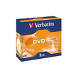 DVD-R 16fach Jewel Case 4,7GB/120Min. Verbatim 43519 (PACK=5 STÜCK) Produktbild