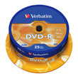 DVD-R 16fach Spindel mit Etikett 4,7GB/120Min. Verbatim 43522 (PACK=25 STÜCK) Produktbild