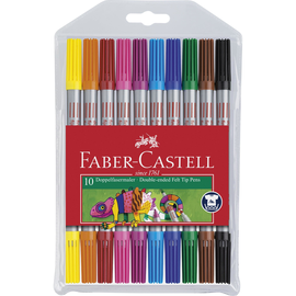 Doppel-Fasermaler Etui sortiert Faber Castell 151110 (PACK=10 STÜCK) Produktbild