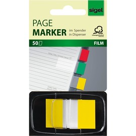 Haftmarker Z-Marker Film Color-Tip 25x43mm gelb transparent Sigel HN490 (PACK=50 STÜCK) Produktbild