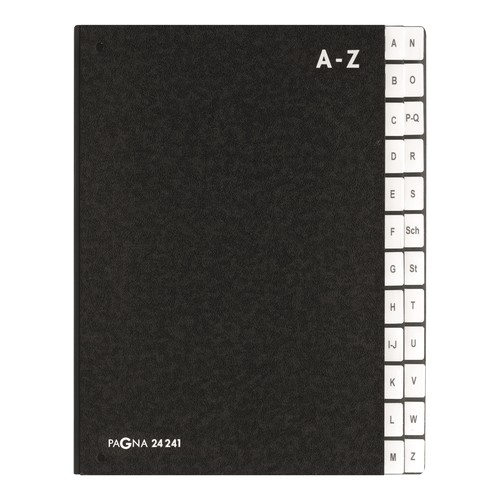 Pultordner 24 Fächer A-Z A4 schwarz Hartpappe Pagna 24241-04 Produktbild Additional View 2 L