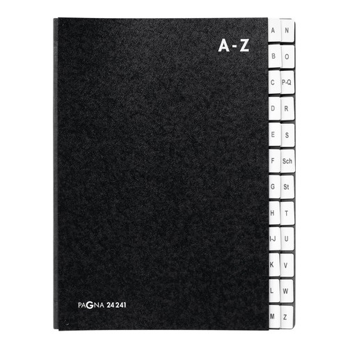 Pultordner 24 Fächer A-Z A4 schwarz Hartpappe Pagna 24241-04 Produktbild Additional View 3 L