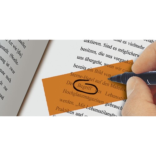 Haftmarker Z-Marker Film 25x45mm neonorange transparent Sigel HN483 (PACK=50 STÜCK) Produktbild Additional View 3 L