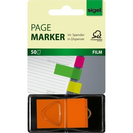 Haftmarker Z-Marker Film 25x45mm neonorange transparent Sigel HN483 (PACK=50 STÜCK) Produktbild