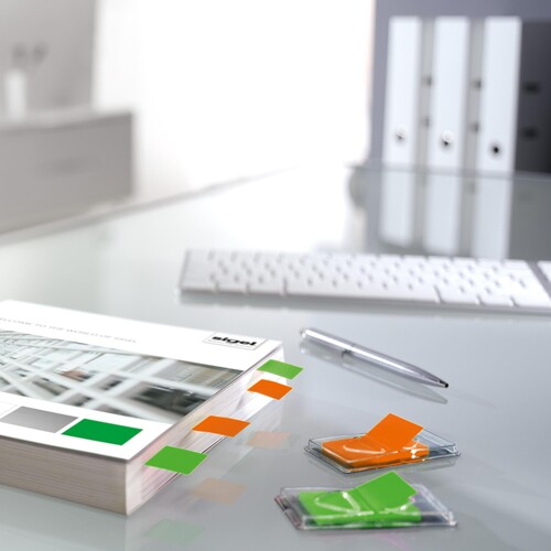 Haftmarker Z-Marker Film 25x45mm neonorange transparent Sigel HN483 (PACK=50 STÜCK) Produktbild Additional View 4 L