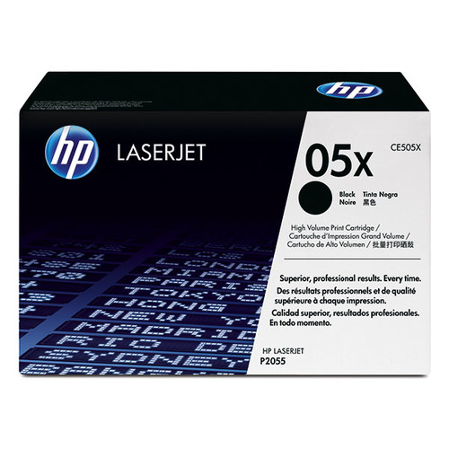 Toner 05X für Laserjet P2055 6500Seiten schwarz HP CE505X Produktbild Front View L