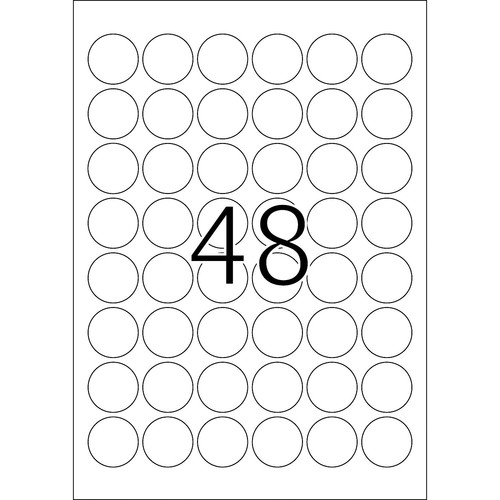 Etiketten Inkjet+Laser+Kopier Ø 30mm auf A4 Bögen Movables weiß wiederablösbar Herma 4387 (PACK=1200 STÜCK) Produktbild Additional View 2 L