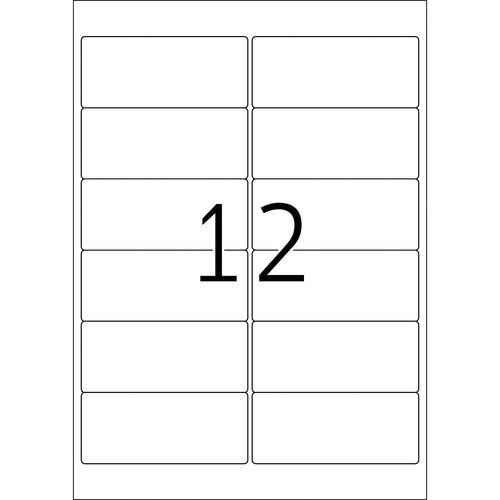 Folien-Etiketten Laser+Kopier 99,1x42,3mm auf A4 Bögen wetterfest+ alterungsbeständig matt weiß Herma 9533 (PACK=120 STÜCK) Produktbild Additional View 2 L