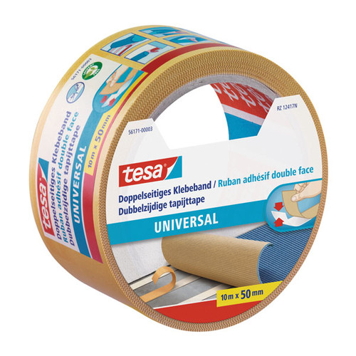 Klebeband Doppelseitig Universal 50mm x 10m transparent Tesa 56171-00003-11 (RLL=10 METER) Produktbild