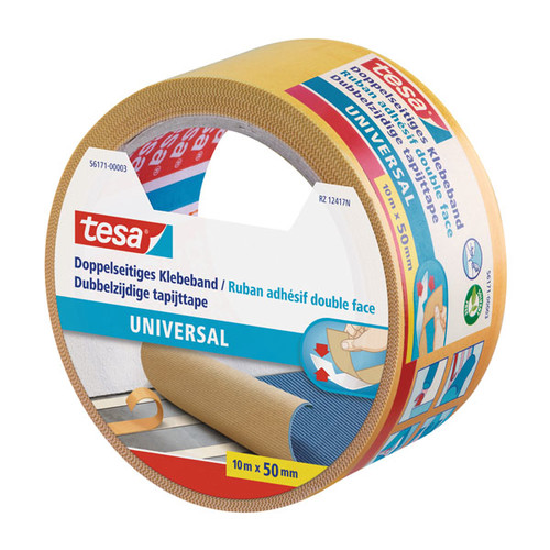 Klebeband Doppelseitig Universal 50mm x 10m transparent Tesa 56171-00003-11 (RLL=10 METER) Produktbild Additional View 1 L