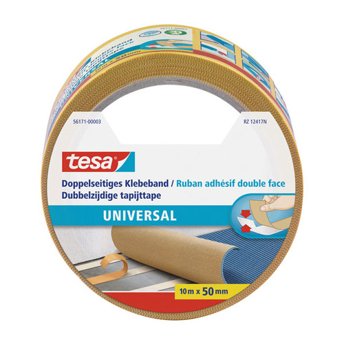 Klebeband Doppelseitig Universal 50mm x 10m transparent Tesa 56171-00003-11 (RLL=10 METER) Produktbild Additional View 2 L