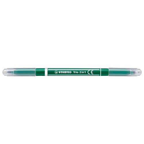 Fasermaler+Fineliner Trio 2in1 0,5+2,0mm dunkelgrün Stabilo 223/36 Produktbild