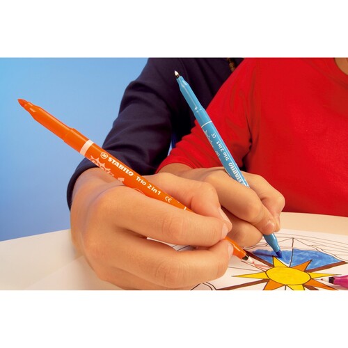 Fasermaler+Fineliner Trio 2in1 0,5+2,0mm braun Stabilo 223/45 Produktbild Additional View 3 L
